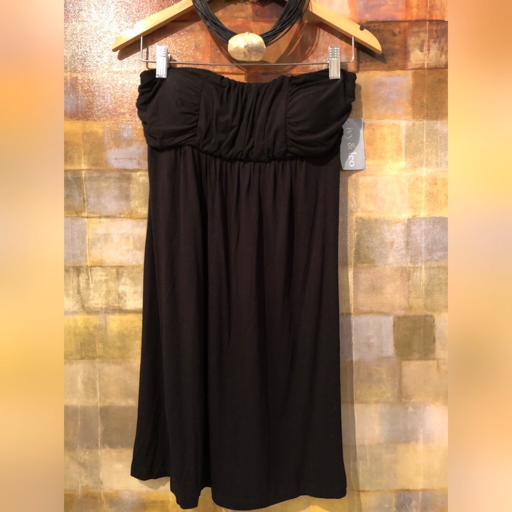 LUSH Black Strapless Bandeau Style Sundress NWT